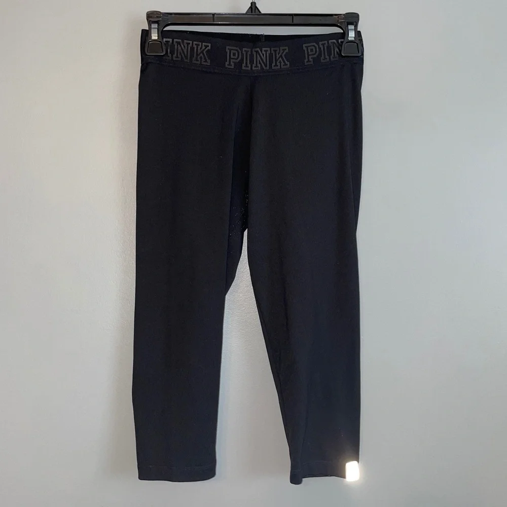 Victoria's Secret PINK Black Ultimate Extreme Crop Legging Size XS - Picture 2 of 6